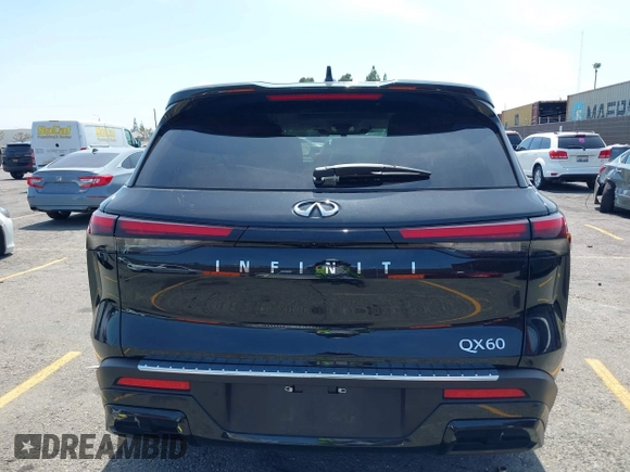 2023 Infiniti QX60 Luxe with VIN 5N1DL1FR2PC332501, listed as a IAAI auction lot 42486078 with 5,842 mi miles and . Bid and sale history available at DreamBid. Image 16.