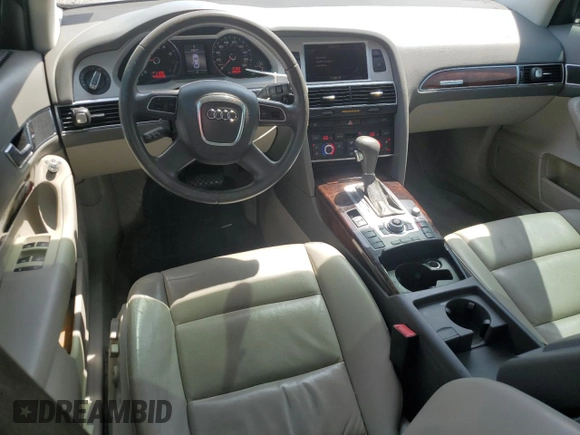 2010 Audi A6 Premium Plus with VIN WAUFGAFB5AN037275, listed as a Copart auction lot 58584415 with 128,628 mi miles and Salvage title. Bid and sale history available at DreamBid. Image 8.