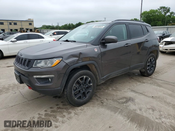2019 Jeep Compass Trailhawk with VIN 3C4NJDDB0KT618740, listed as a Copart auction lot 55338045 with 149,121 mi miles and Clean Title. Bid and sale history available at carsss.com. Image 1.