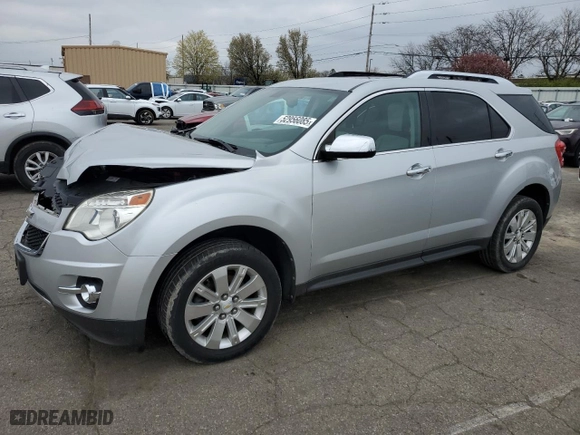 2011 Chevrolet Equinox LT w/2LT with VIN 2CNFLNE55B6252125, listed as a Copart auction lot 52956085 with 100,110 mi miles and Salvage Title. Bid and sale history available at carsss.com. Image 1.