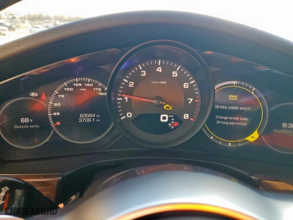 2017 Porsche Panamera with VIN WP0AA2A74HL103201, listed as a Copart auction lot 46901065 with 83,594 mi miles and Clean Title. Bid and sale history available at carsss.com. Image 9.