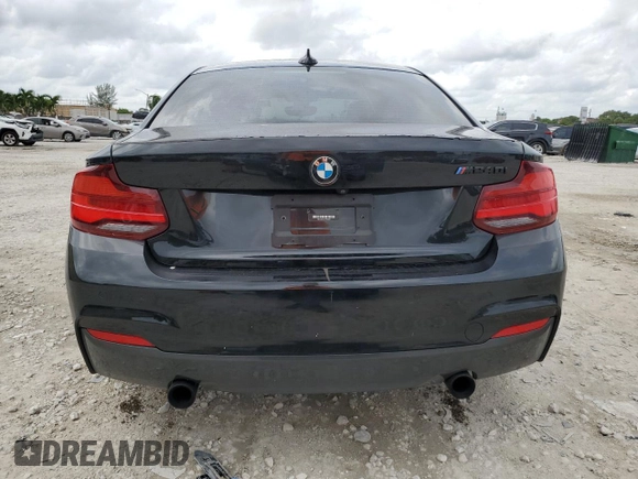 2021 BMW 2 Series M240i with VIN WBA2J5C09M7H38505, listed as a Copart auction lot 72758454 with 23,360 mi miles and Salvage Title. Bid and sale history available at carsss.com. Image 6.