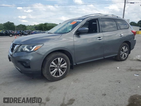 2018 Nissan Pathfinder S with VIN 5N1DR2MM8JC617027, listed as a Copart auction lot 59629955 with 150,162 mi miles and Clean title. Bid and sale history available at DreamBid. Image 1.