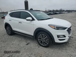 2021 Hyundai Tucson Ultimate with VIN KM8J33AL8MU371486, listed as a Copart auction lot 43250025 with 41,760 mi miles and Salvage title. Bid and sale history available at DreamBid. Image 4.