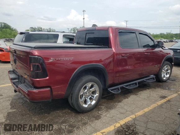 2022 Ram 1500 Big Horn with VIN 1C6SRFFT3NN318490, listed as a Copart auction lot 59371225 with 35,339 mi miles and Salvage title. Bid and sale history available at DreamBid. Image 3.