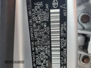 2012 Toyota Yaris z VIN JTDBT4K38C1414236, wystawiony jako Copart lot #58471515 z przebiegiem Nie podano mil oraz Szkoda całkowita • Salvage title. Historia ofert i sprzedaży dostępna na DreamBid. Obrazek 12.