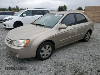 2005 Kia Spectra LX with VIN KNAFE122655108260, listed as a Copart auction lot 53750355 with 146,157 mi miles and Clean Title. Bid and sale history available at carsss.com. Image 1.