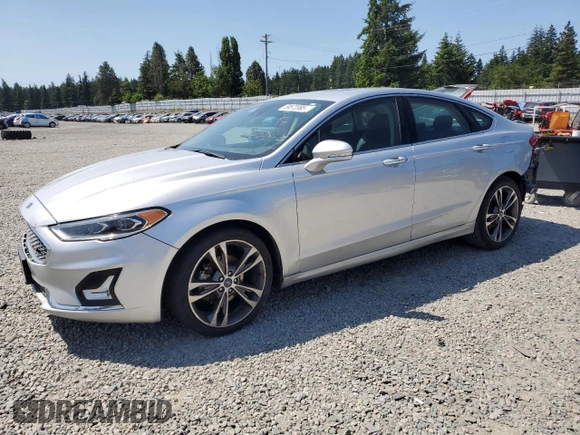 2019 Ford Fusion Titanium with VIN 3FA6P0K90KR271280, listed as a Copart auction lot 59572085 with 137,362 mi miles and Clean title. Bid and sale history available at DreamBid. Image 1.