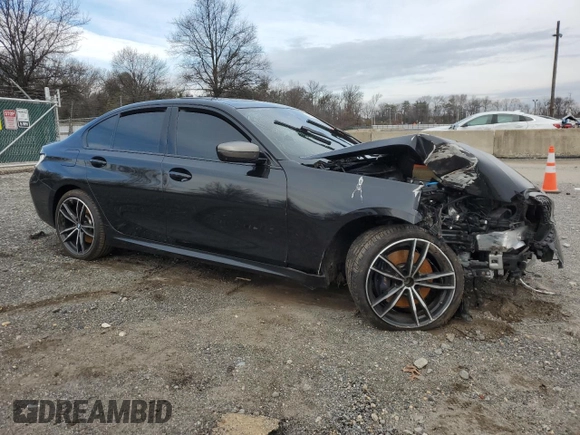2022 BMW 3 Series M340i xDrive with VIN 3MW5U9J03N8C25391, listed as a Copart auction lot 41496935 with 41,912 mi miles and Salvage Title. Bid and sale history available at carsss.com. Image 4.