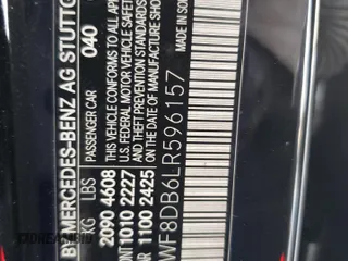 2020 Mercedes-Benz C 300 с VIN W1KWF8DB6LR596157, выставлен на аукционе Copart как лот 56548765 с пробегом 64 646 миль миль и Списание • Salvage title. История ставок и продаж доступна на DreamBid. Изображение 13.