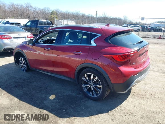 2017 Infiniti QX30 Luxury with VIN SJKCH5CR2HA021321, listed as a IAAI auction lot 41729337 with 55,486 mi miles. Bid and sale history available at carsss.com. Image 3.