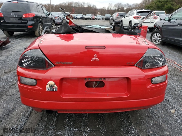 2001 Mitsubishi Eclipse GT with VIN 4A3AE85H41E089916, listed as a Copart auction lot 77543773 with 0 mi miles and Salvage Title. Bid and sale history available at carsss.com. Image 6.