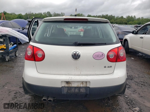2007 Volkswagen Rabbit z VIN WVWCS71K67W272799, wystawiony jako Copart lot #57412165 z przebiegiem 183 683 mil mil oraz Szkoda całkowita • Salvage title. Historia ofert i sprzedaży dostępna na DreamBid. Obrazek 6.