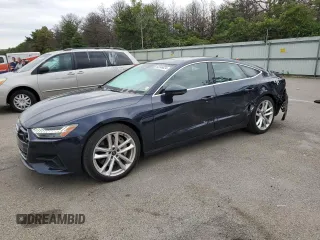2021 Audi A7 Premium Plus with VIN WAUR2AF26MN081141, listed as a Copart auction lot 62946624 with 27,260 mi miles and Salvage Title. Bid and sale history available at carsss.com. Image 1.
