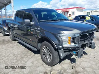 2018 Ford F-150 XL with VIN 1FTEW1C54JKF59199, listed as a IAAI auction lot 41741776 with 55,168 mi miles. Bid and sale history available at carsss.com. Image 1.
