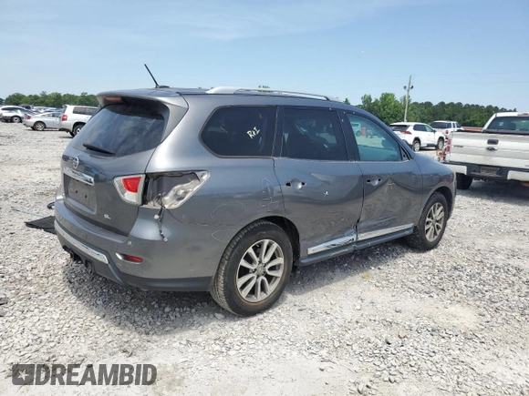 2016 Nissan Pathfinder Platinum with VIN 5N1AR2MN1GC664369, listed as a Copart auction lot 57690535 with 103,916 mi miles and Salvage title. Bid and sale history available at DreamBid. Image 3.