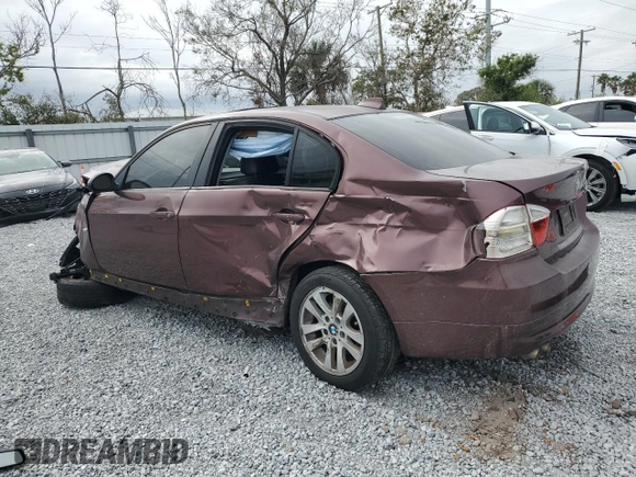 2007 BMW 3 Series 328i with VIN WBAVA37587ND55145, listed as a Copart auction lot 89303175 with Not provided miles and Salvage title. Bid and sale history available at DreamBid. Image 2.