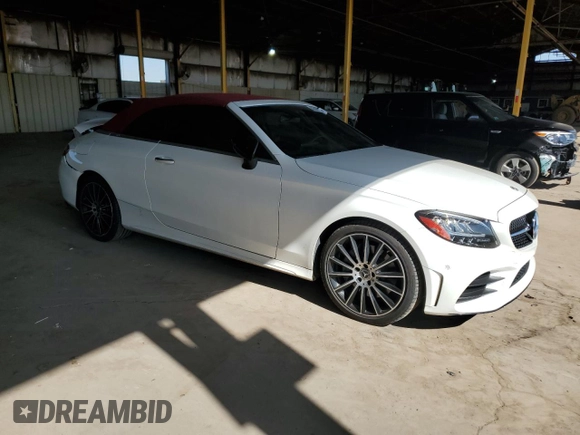 2022 Mercedes-Benz C 300 with VIN W1KWK8DB7NG115018, listed as a Copart auction lot 52892615 with 37,226 mi miles and Salvage title. Bid and sale history available at DreamBid. Image 4.