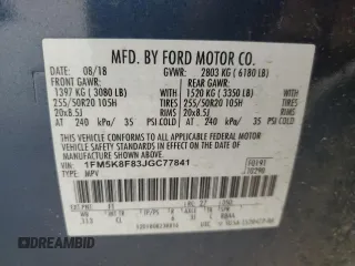 2018 Ford Explorer Limited with VIN 1FM5K8F83JGC77841, listed as a Copart auction lot 51765965 with 145,624 mi miles and Salvage Title. Bid and sale history available at carsss.com. Image 13.