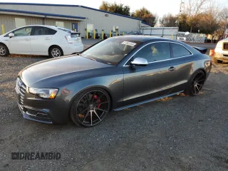 2016 Audi S5 Premium Plus with VIN WAUC4AFR7GA027761, listed as a Copart auction lot 87083154 with 37,893 mi miles and Salvage Title. Bid and sale history available at carsss.com. Image 1.