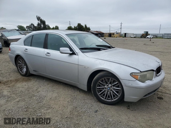 2003 BMW 7 Series 745i with VIN WBAGL63483DP64521, listed as a Copart auction lot 54973345 with 88,995 mi miles and Clean title. Bid and sale history available at DreamBid. Image 4.