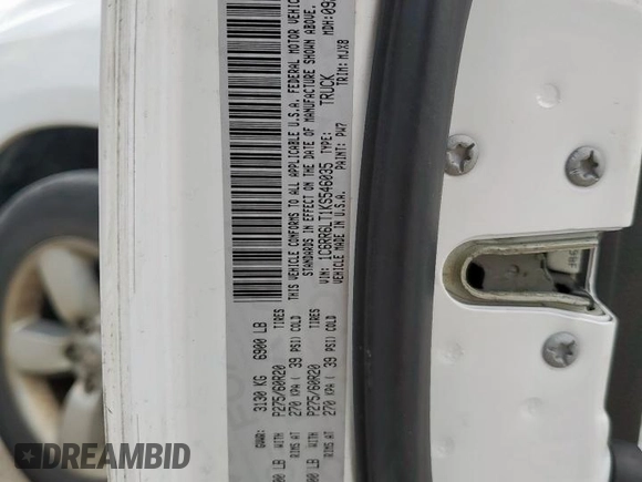 2019 Ram 1500 Big Horn with VIN 1C6RR6LT1KS546035, listed as a Copart auction lot 64569015 with 154,358 mi miles and Clean title. Bid and sale history available at DreamBid. Image 12.