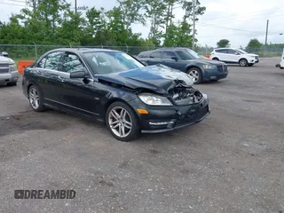 2012 Mercedes-Benz C 250 Sport with VIN WDDGF4HB7CA616115, listed as a IAAI auction lot 42508748 with 104,348 mi miles and . Bid and sale history available at DreamBid. Image 1.