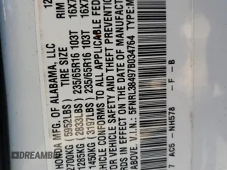 2007 Honda Odyssey EX с VIN 5FNRL38497B034764, выставлен на аукционе Copart как лот 58607635 с пробегом 77 028 миль миль и Чистый • Clean title. История ставок и продаж доступна на DreamBid. Изображение 15.