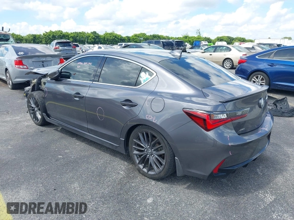 2019 Acura ILX w/Premium/A-Spec Pkg with VIN 19UDE2F8XKA003403, listed as a IAAI auction lot 40404184 with 68,680 mi miles. Bid and sale history available at carsss.com. Image 3.