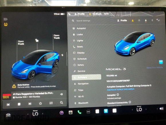2022 Tesla Model 3 z VIN 5YJ3E1EA8NF369767, wystawiony jako Copart lot #59320655 z przebiegiem 103 069 mil mil oraz Czysty tytuł • Clean title. Historia ofert i sprzedaży dostępna na DreamBid. Obrazek 9.