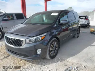 2018 Kia Sedona EX with VIN KNDMC5C14J6365497, listed as a IAAI auction lot 40898450 with 75,391 mi miles. Bid and sale history available at carsss.com. Image 2.