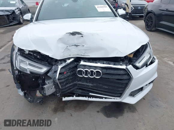 2018 Audi S4 Premium Plus with VIN WAUB4AF4XJA044884, listed as a IAAI auction lot 42164365 with 1 mi miles. Bid and sale history available at carsss.com. Image 12.