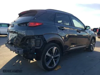 2018 Hyundai Kona Ultimate with VIN KM8K5CA59JU128278, listed as a Copart auction lot 42040795 with 38,497 mi miles and Salvage Title. Bid and sale history available at carsss.com. Image 3.