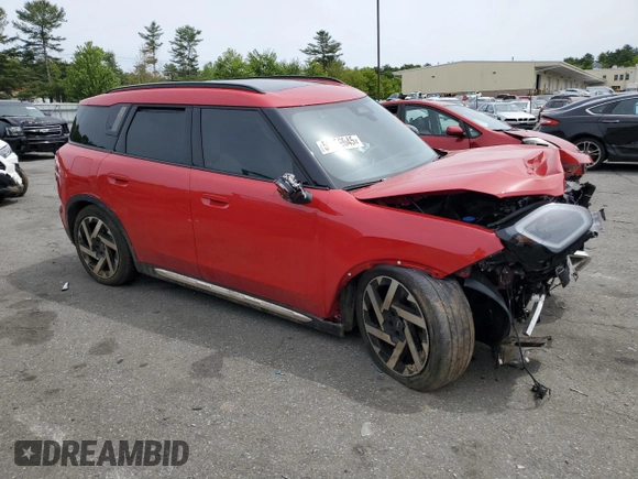 2025 MINI Countryman S with VIN WMZ23GA09S7P45511, listed as a Copart auction lot 58399045 with 9,368 mi miles and Salvage title. Bid and sale history available at DreamBid. Image 4.