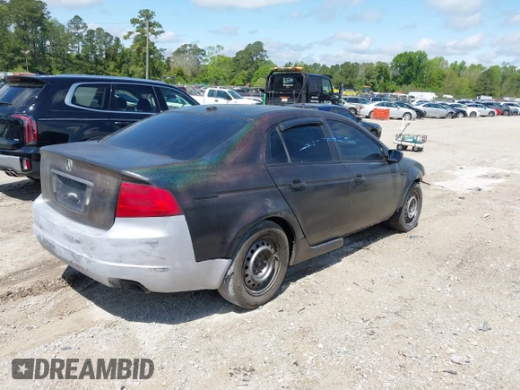 2005 Acura TL with VIN 19UUA66255A054844, listed as a IAAI auction lot 42010051 with 224,235 mi miles. Bid and sale history available at carsss.com. Image 4.