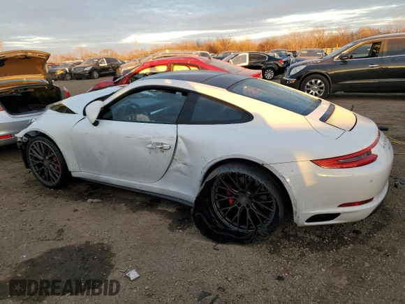 2018 Porsche 911 Carrera S with VIN WP0AB2A98JS122621, listed as a Copart auction lot 83550624 with 71,027 mi miles and Salvage Title. Bid and sale history available at carsss.com. Image 2.