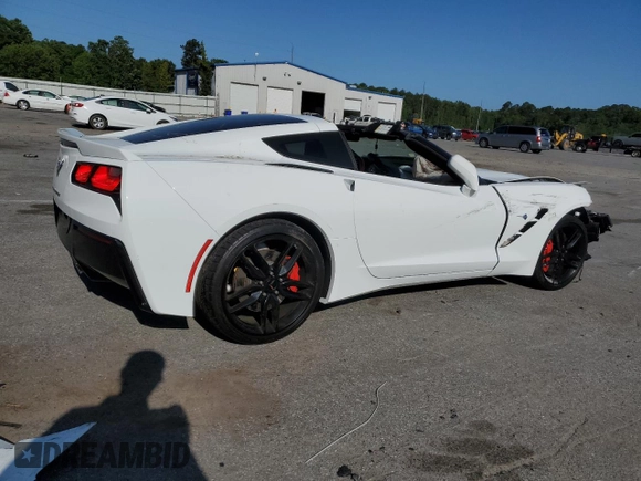 2019 Chevrolet Corvette Z51 1LT with VIN 1G1YH2D79K5123924, listed as a Copart auction lot 54783395 with Not provided miles and Salvage title. Bid and sale history available at DreamBid. Image 3.
