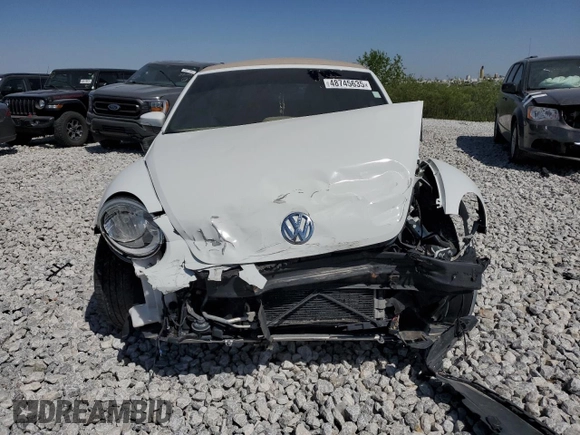 2015 Volkswagen Beetle with VIN 3VW5A7AT5FM818525, listed as a Copart auction lot 48745635 with Not Provided miles and Salvage Title. Bid and sale history available at DreamBid. Image 5.