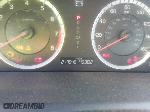 2009 Honda Accord EX-L with VIN 1HGCP36889A048474, listed as a IAAI auction lot 42043135 with 217,640 mi miles and . Bid and sale history available at DreamBid. Image 7.