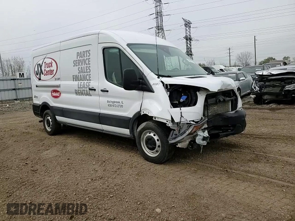 2023 Ford Transit Cargo with VIN 1FTBR1C84PKA17131, listed as a Copart auction lot 54901755 with 85,188 mi miles and Salvage title. Bid and sale history available at DreamBid. Image 14.