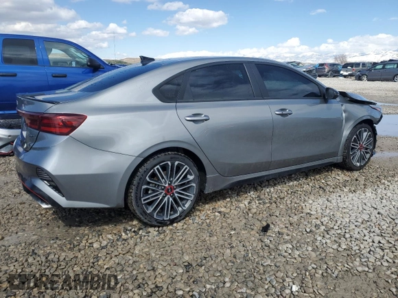 2023 Kia Forte GT with VIN 3KPF44AC3PE514957, listed as a Copart auction lot 49614585 with 32,546 mi miles and Salvage Title. Bid and sale history available at carsss.com. Image 3.