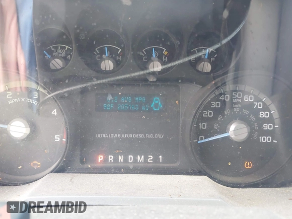 2012 Ford F-250 XL with VIN 1FT7W2BT1CEA06090, listed as a IAAI auction lot 41897091 with 205,163 mi miles and . Bid and sale history available at DreamBid. Image 7.