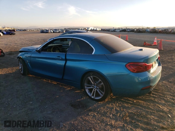 2018 BMW 4 Series 440i with VIN WBA4Z5C5XJEA32924, listed as a Copart auction lot 80485514 with 57,223 mi miles and Salvage title. Bid and sale history available at DreamBid. Image 2.