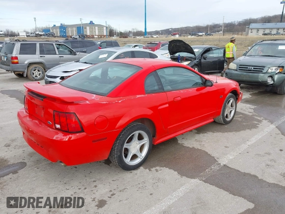 2001 Ford Mustang GT Deluxe with VIN 1FAFP42X71F205746, listed as a IAAI auction lot 41665046 with 1 mi miles. Bid and sale history available at carsss.com. Image 4.