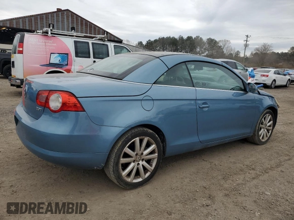 2007 Volkswagen Eos 2.0T with VIN WVWBA71F67V048150, listed as a Copart auction lot 47478245 with 123,640 mi miles and Salvage Title. Bid and sale history available at DreamBid. Image 3.
