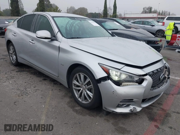 2017 Infiniti Q50 2.0t with VIN JN1CV7AP7HM642242, listed as a IAAI auction lot 41622492 with 97,102 mi miles. Bid and sale history available at carsss.com. Image 1.