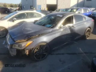2015 Hyundai Genesis 3.8L with VIN KMHGN4JEXFU055909, listed as a Copart auction lot 70344764 with Not Provided miles and Salvage Title. Bid and sale history available at carsss.com. Image 1.