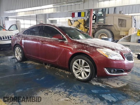 2016 Buick Regal Premium II with VIN 2G4GT5GX4G9142630, listed as a Copart auction lot 45099245 with 0 mi miles and Salvage Title. Bid and sale history available at carsss.com. Image 4.