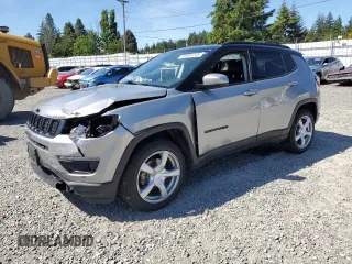 2021 Jeep Compass Latitude with VIN 3C4NJDBB7MT595527, listed as a Copart auction lot 58598145 with 65,564 mi miles and Salvage title. Bid and sale history available at DreamBid. Image 1.