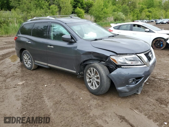 2014 Nissan Pathfinder Platinum with VIN 5N1AR2MM6EC725106, listed as a Copart auction lot 57661525 with 117,993 mi miles and Clean title. Bid and sale history available at DreamBid. Image 4.